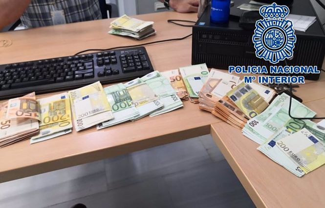 Dinero incautada en la operación (CUERPO NACIONAL DE POLICÍA) 