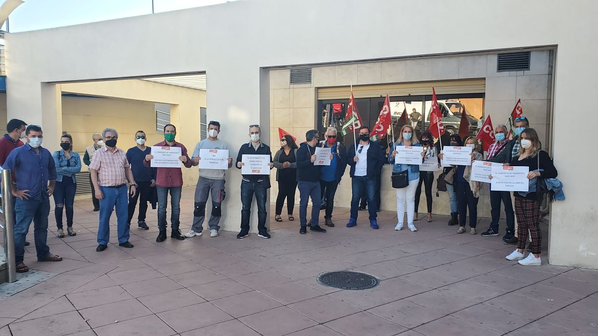 Imagen de la concentración sindical (CCOO)