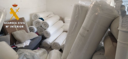 Imagen de los colchones recuperados (GUARDIA CIVIL)