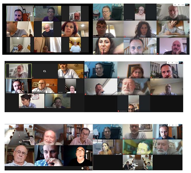 Imagen de una reunión telemática (GRANADA POR EL TREN)