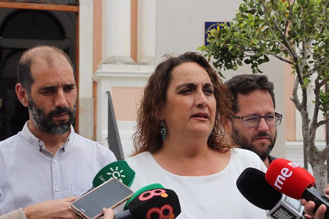 La portavoz adjunta del grupo parlamentario de Adelante, Ángela Aguilera (ADELANTE ANDALUCIA)
