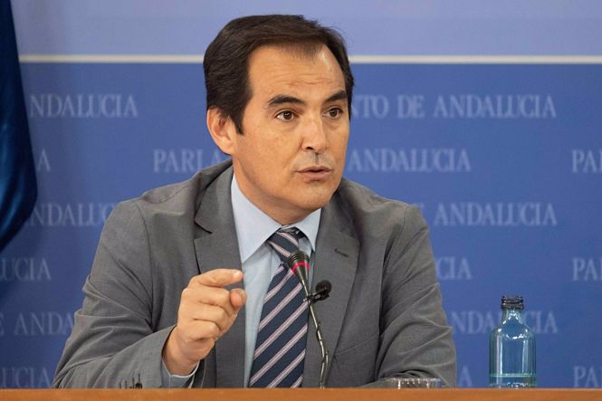 El portavoz parlamentario del PP-A, José Antonio Nieto, en rueda de prensa (PP-A) 