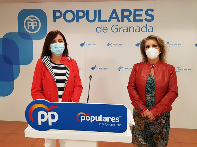 Mónica Castillo y Carmen Lidia Reyes en rueda de prensa (PP)