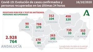 Evolución diaria de la pandemia en Andalucia (JUNTA DE ANDALUCIA)