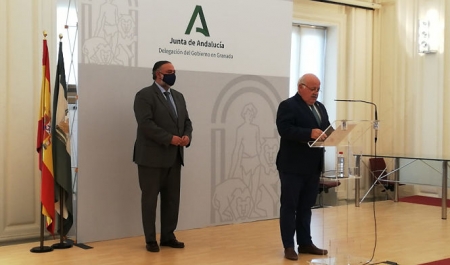 El Consejero de Salud, Jesús Aguirre, anunciando las medidas restrictivas en Granada (JUNTA DE ANDALUCÍA) 