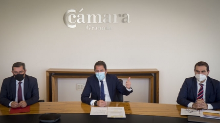 Rueda de prensa de la presentación de las ayudas al tejido empresarial granadino (CÁMARA GRANADA)