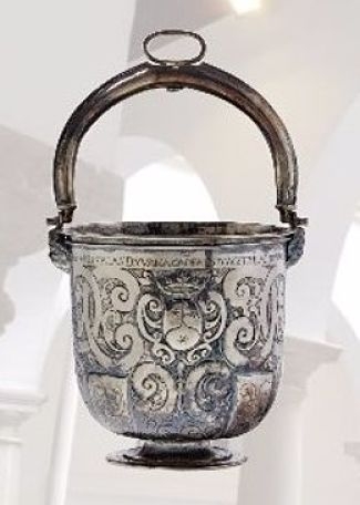 Acetre de plata, en un cartel de una colecta para su recuperación en Christie`s (FACEBOOK DEL MUSEO DE CARMELITAS CALZADAS)