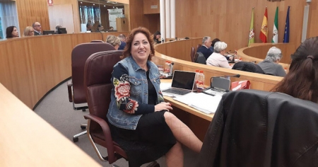 La coordinadora provincial de IU, Mari Carmen Pérez (IU)