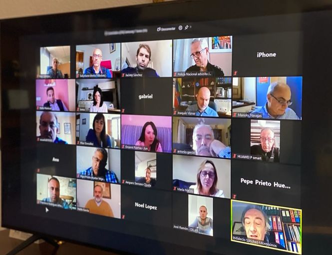 Imagen de la reunión telemática (JUNTA) 