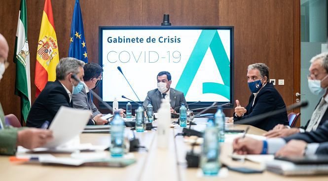 Reunión del Gabinete de crisis del Covid-19 (JUNTA DE ANDALUCÍA) 