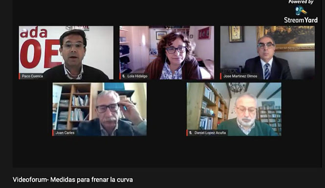 Imagen del encuentro telemático (PSOE) 