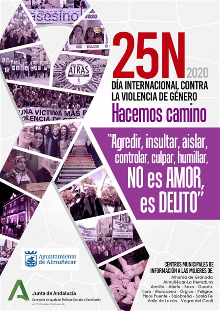 Cartel de la campaña contra la violencia de género (AYTO. ALMUÑÉCAR)