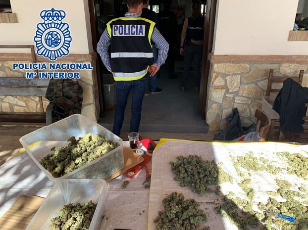 Marihuana incautada en la Finca (POLICÍA NACIONAL)