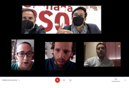 Imagen de la reunión telemática (PSOE) Imagen de la reunión telemática (PSOE)