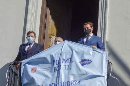 Presentación de la campaña de conciención para los jovenes contra el Covid-19 (JAVIER ALGARRA / AYUNTAMIENTO)