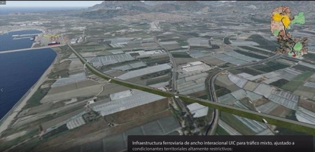 Trazado del tren entre el Puerto de Motril y Granada (REMITIDO POR EL PUERTO DE MOTRIL)