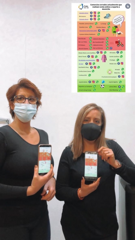 La directora del OAL y la concejala presentan la nueva página web que recopila todos los negocios hueteños (AYTO. HUÉTOR TÁJAR)
