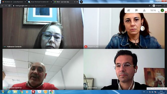 Imagen de la reunión telemática (PSOE)