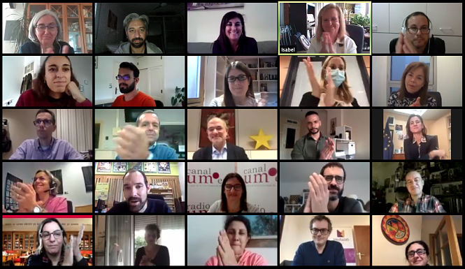 Imagen de la reunión telemática )UGR)