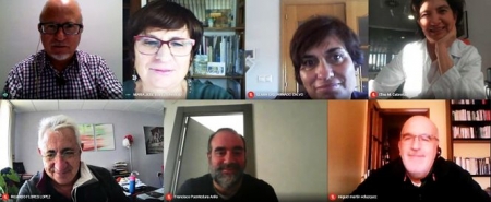 Imagen de la reunión telemática (CCOO)