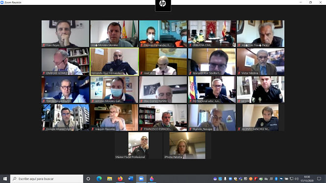 Imagen de la reunión telemática (AYTO. MONACHIL)