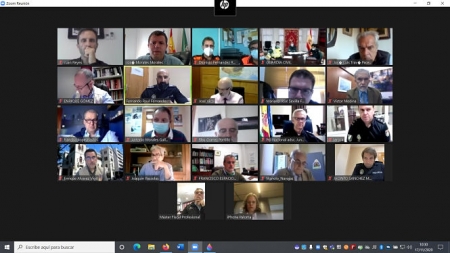 Imagen de la reunión telemática (AYTO. MONACHIL)