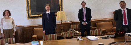 foto,algunos de los autores de este trabajo. De izquierda a derecha, Inmaculada López Aliaga,Jorge Moreno Fernández, Javier Díaz Castro y Julio J. Ochoa  Herrera (UGR) ra