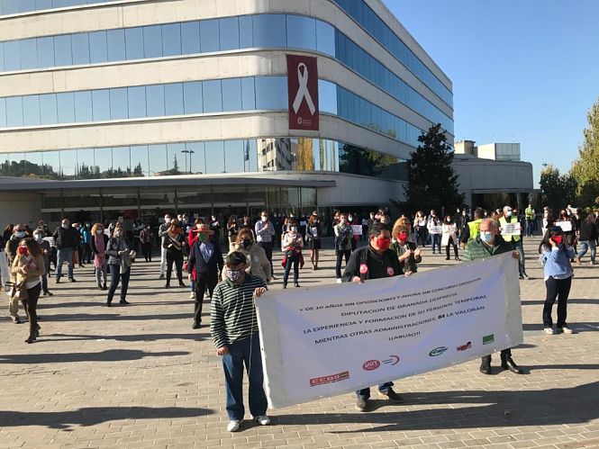 Manifestación de trabajadores de DIputación (PP)