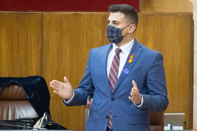Rafael Caracuel durante una comparecencia en el Parlamento andaluz (PP) 