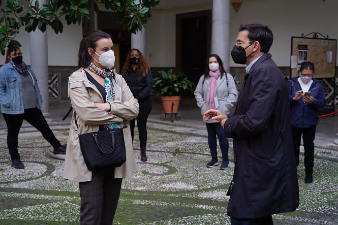 Imagen de la reunión en el Ayuntamiento (PSOE)