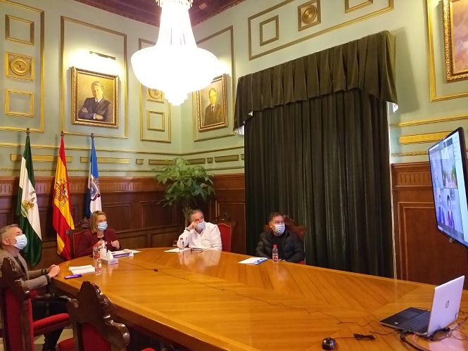 Imagen de la reunión telemática (AYTO. MOTRIL)