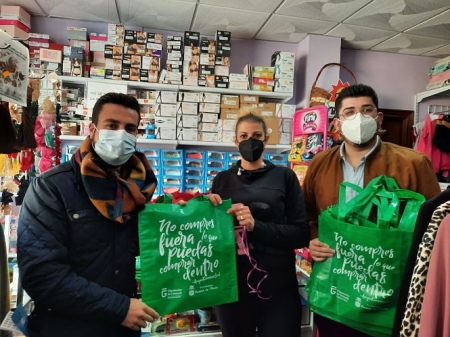 Presentación de la campaña en un comercio de Moclín (PUEBLOS DE MOCLÍN) 
