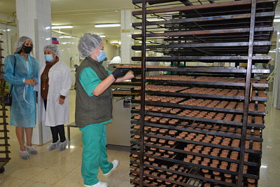 La delegada territorial de Empleo, Formación, Trabajo Autónomo, Transformación Económica, Industria y Universidades, Virginia Fernandez ha visitado Sanavi (JUNTA)