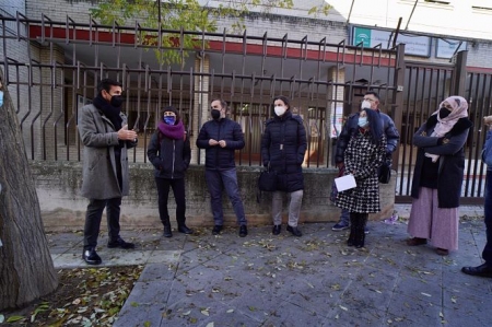 Imagen de la visita al Colegio Los Carmenes (PSOE)