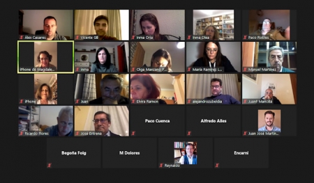 Imagen del encuentro telemático (PSOE) 