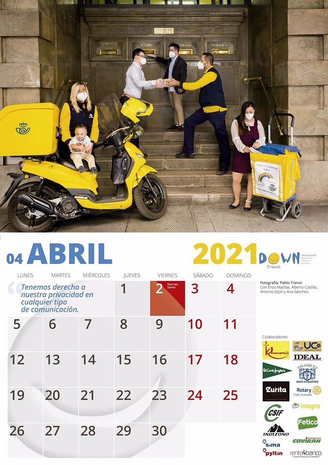 Trabajadores de Correos en el calendario solidario de la Asociación Síndrome de Down (REMITIDO POR CORREOS)