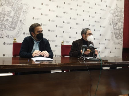 Miguel Ángel Fernández Madrid y Jacobo Calvo en Rueda de prensa (PSOE)