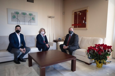 Imagen de la reunión con Pablo García (PP) Imagen de la reunión con Pablo García (PP)