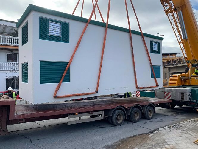 Caseta que albergará el nuevo centro de transformación en el barrio de Haza Grande (ENDESA) 