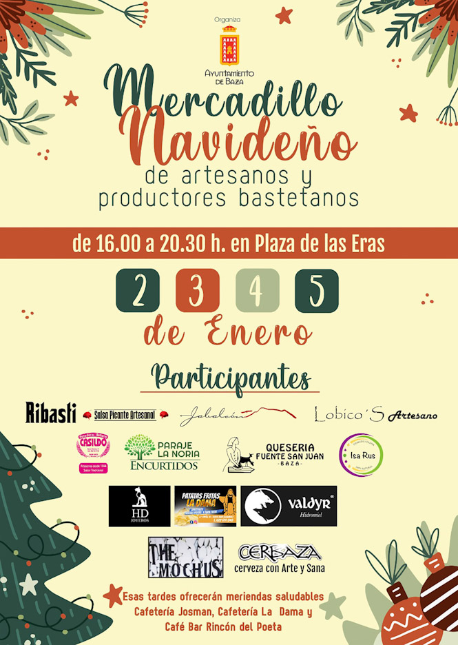 Cartel del mercado navideño (AYTO. BAZA) 