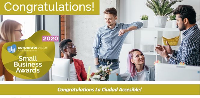 `Future of Better Business` otorga a La Ciudad Accesible de Antonio Tejada el `Most Innovative Disability Social Enterprise - Spain` (LA CIUDAD ACCESIBLE) 