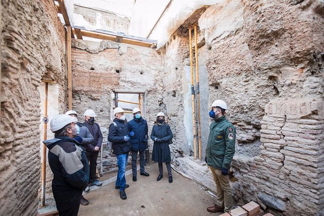 Visita de la Junta a las obras del Maristán (PATRONATO DE LA ALHAMBRA Y EL GENERALIFE) 