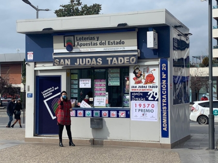 Administración de San Judas Tadeo, donde se ha vendido el primer premio (JOSE VELASCO)