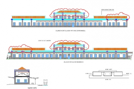 Detalle de las actuaciones localizadas en el antiguo edificio de viajeros (ADIF) 