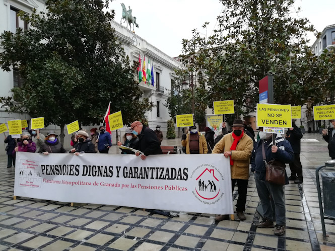Concentración de los pensionistas granadinos (PLATAFORMA DE PENSIONISTAS) 