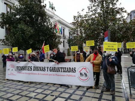 Concentración de los pensionistas granadinos (PLATAFORMA DE PENSIONISTAS) 