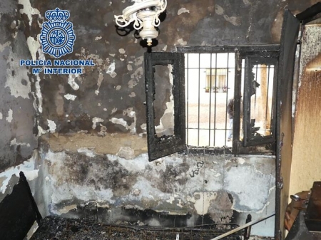 Imagen del incendio (POLICÍA NACIONAL)