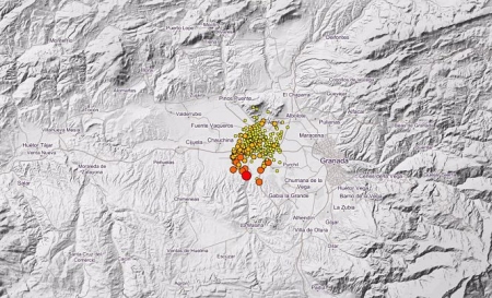 Enjambre sísmico en Granada (INSTITUTO GEOGRÁFICO NACIONAL) Enjambre sísmico en Granada (INSTITUTO GEOGRÁFICO NACIONAL)