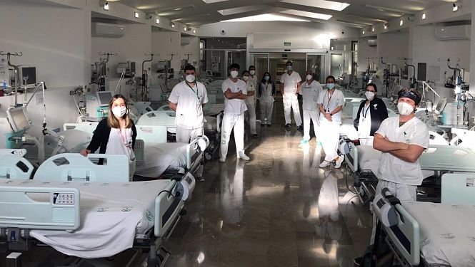 Capilla del Virgen de las Nieves, que comienza a funcionar como UCI en la tercera ola de la pandemia de covid (HOSPITAL VIRGEN DE LAS NIEVES) 