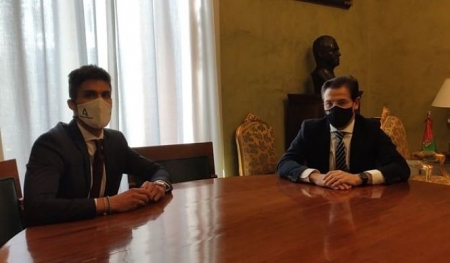 Imagen de la reunión entre Luis Salvador y Juan Carlos Aybar (CIUDADANOS)